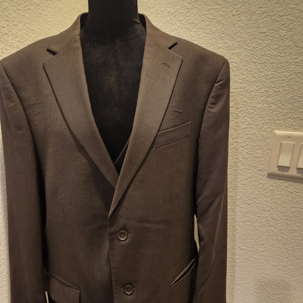 Geoffrey Beene Black 3 Piece Men's Suit
